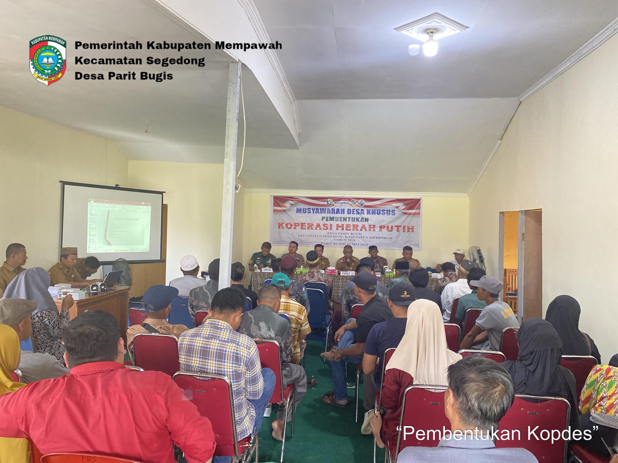Musdesus Kopdes Merah Putih Digelar di Desa Parit Bugis, Ini Susunan Pengurusnya